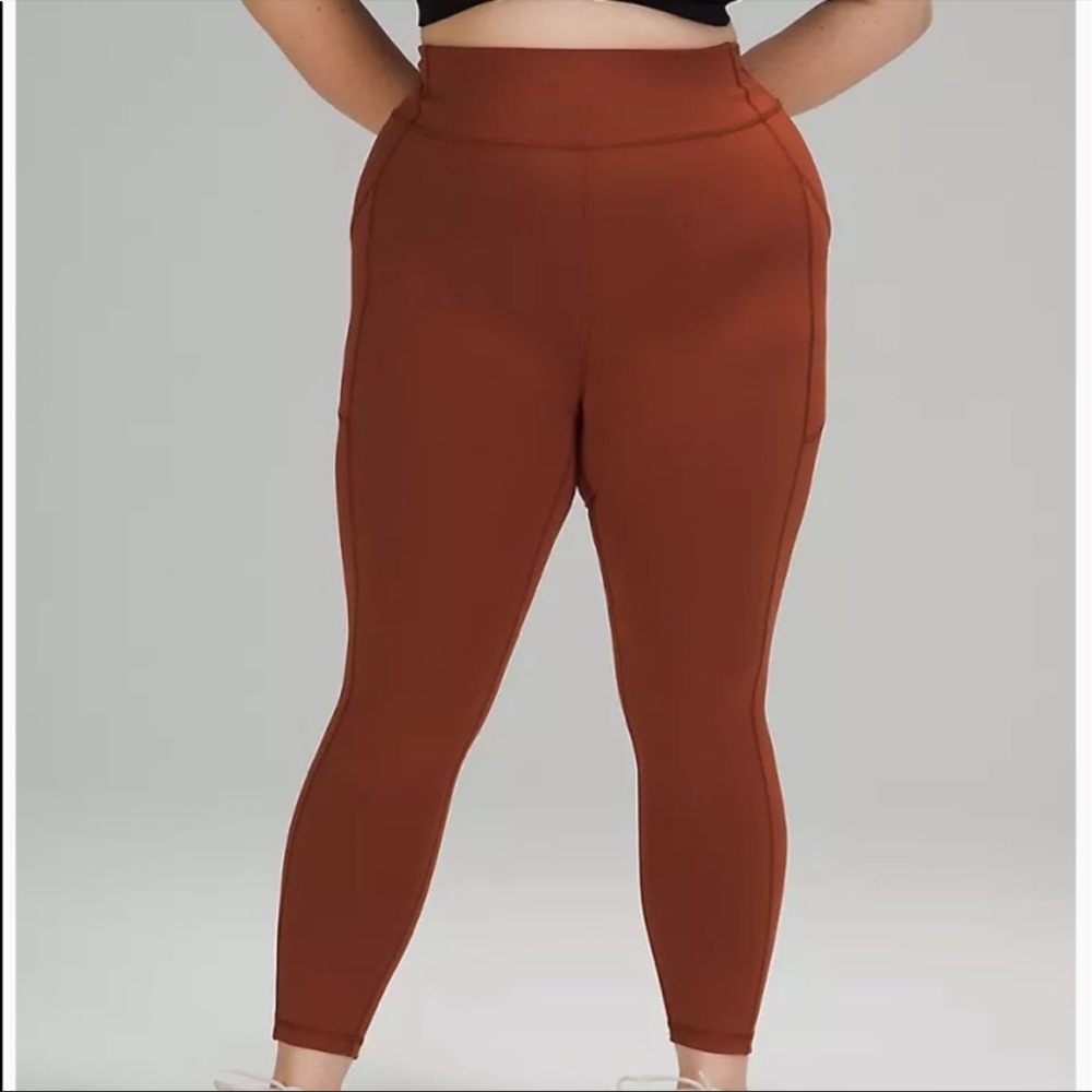 Lululemon Invigorate HR Tight 25” Terracotta Sz 18 NEW
